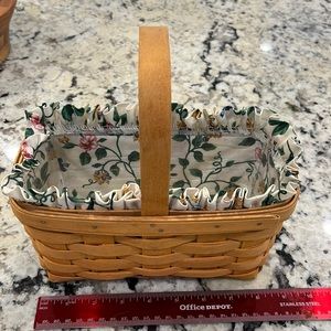 Vintage (1999) Longaberger Rectangular Candle Basket with Handle